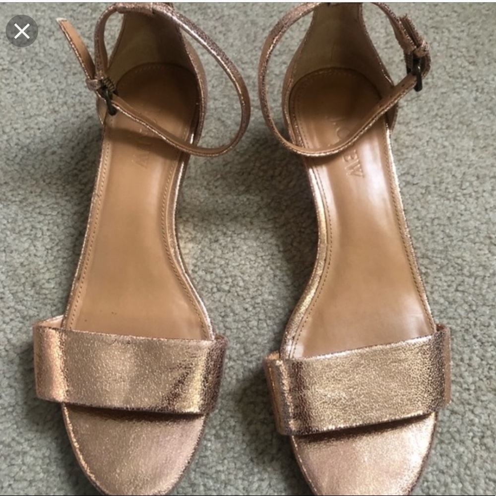 JCrew Rose Gold Sandals